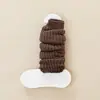 Meias felpudas de tricô brancas para mulheres, meias térmicas de lã para panturrilha outono e inverno, meias versáteis para sapatos Birkenstock, meias para afinar as pernas