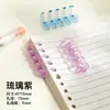 Anel Segmentado de 5 Furos para Folhas Soltas Clipe de Fixação de Plástico Anel de Fixação para Planner DIY Anel de Clipe Transparente Colorido Material de Escritório