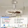 Nova luminária de teto ventilador de quarto estilo vintage francês, ventilador de teto moderno minimalista silencioso com luz integrada de proteção ocular para salas de estar e jantar