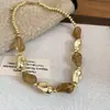 Collar con Cuentas de Acrílico Pulsera Conjunto de Joyería Retro de Lujo Ligero Joyería Transfronteriza Europea y Americana Joyería de Nicho para Mujeres