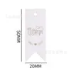 Etiqueta de tarjeta de papel bronceado directo de fábrica 40*25 mm caja de dulces caja de regalo accesorios de colgante de boda