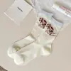 Calcetines Finos de Algodón Nuevos de Primavera con Diseño de Gato de Dibujos Animados, Calcetines de Malla de Caña Media para Mujer, Calcetines Finos de Primavera y Verano, Lindos al por Mayor desde Zhuji