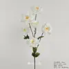 Flores Artificiais Brancas para Decoração de Casamento, Flores de Seda, Ornamentos de Flores Artificiais, Arte Floral Seca, Materiais de Rosa, Arranjo de Flores para Corredor, Arranjo de Parede e Chão