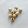 Venta directa de fábrica cuentas de barril agujero grande cuentas de barril recto cuentas de cubo bolsa cuentas de flor cuentas para la cintura 16*16mm17mm color madera natural cuentas de madera