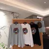 Camiseta de Manga Larga de Algodón Puro con Estampado de Mickey Estilo High Street Americano para Mujer Primavera y Otoño Nuevo Estilo Perezoso Holgada Versátil Moderna