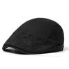 Boina de algodón estilo británico retro para hombre, gorra de lengua de pato de color sólido, gorra de pintor coreana para mujer, otoño e invierno, venta al por mayor