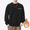 Moletom de alta qualidade, 360g, gola redonda, para homens, marca moderna, corte solto, plus size, top estampado outono, vermelho tijolo, pulôver de manga comprida