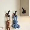 Colgador de Puerta con Textura de Madera de Nogal, Gancho Adhesivo Fuerte sin Taladro, Gancho Individual de Pared para Baño al por Mayor