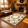 Alfombra de suelo de terciopelo de cristal navideña transfronteriza para sala de estar, totalmente absorbente, para uso doméstico, resistente a la suciedad, resistente al desgaste, fácil de mantener