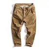 Outono e Inverno Veludo Cotelê Grosso Marca da Moda Quente Masculino Slim Reto Veludo Cotelê Calça Casual Estilo Hong Kong Listrado Veludo Cotelê Calça de Trabalho