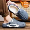 Pantuflas de Invierno, Zapatos de Algodón para el Hogar para Hombres y Mujeres, Suela Gruesa, Forro de Felpa, Cálidos, Para Uso Exterior Transfronterizo, Antideslizantes, Impermeables, Zapatos de Interior Cerrados