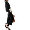 Estación Europea Lujo Ligero Ropa de Mujer Moda Versátil Estilo Hepburn Conjunto Casual de Dos Piezas Tejido Estilo Ligeramente Maduro Pantalones de Pierna Ancha para Otoño Traje
