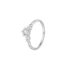 Anillo Minimalista Súper Brillante de Circonita Estilo Coreano y Japonés para Mujer, Exquisito Anillo para Dedo Índice Estilo Minimalista de Lujo Ligero, Anillo de Diseño de Nicho