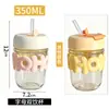 Taza de Vidrio de Borosilicato Alto, Taza Promocional Portátil Resistente al Calor, Múltiples Opciones de Color, Vaso de Vidrio para Agua, Vaso de Vidrio de Plástico, Taza de Desayuno
