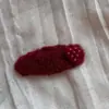 Pinza para el Cabello de Lana Roja con Forma de Corazón, Linda, Otoño e Invierno, para Mujer, Pinza Dulce para el Flequillo, Pinza BB, Pinza para el Flequillo Lateral, Accesorio para el Cabello