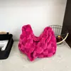 Bolso de Mujer de Gran Capacidad a Cuadros Contrastantes Moderno Elegante 2025 Holgado Casual de Axila Diagonal al Hombro Felpa Bolso Tote Grande
