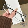 Armações de Óculos Decorativas de Cor Contrastante Europeias e Americanas para Mulheres, Óculos Planos de Metal Modernos e da Moda, Óculos de Cor Mutável Anti-Luz Azul de Comércio Exterior Transfronteiriço