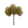 Cachos Personalizados de Galhos de Pinheiro Artificial com Folhas Brilhantes para DIY Floral de Natal, Decoração de Casa e Jardim, Galhos de Pinheiro Macios com Pó Dourado
