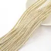 2024 Nuevo Color Dorado Hilo Trenzado de Cuerda de 4 Hilos 5mm DIY Pulsera de Alambre Semi-Terminada Accesorios de Joyería de Cuerda de Cuero