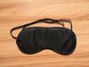 Máscara de Olhos Simples Elástica Dupla para Viagem ao Ar Livre, Máscara de Olhos para Dormir na Hora do Almoço, Treinamento de Atividade de Jogo de Expansão, Máscara de Olhos Preta Pura