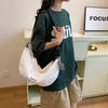 Bolso Bandolera de Lona de Gran Capacidad a la Moda para Viajeros Estilo Perezoso Ins Nuevo 2024 Bolso Casual Tipo Dumpling para Estudiantes