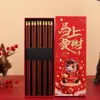 Palillos Creativos del Año del Caballo, Juego de Caja de Regalo para el Hogar de Madera de Ala de Pollo, Palillos de Sándalo Rojo de Año Nuevo, Varios Estilos de Caja Ciega, Compra Grupal, Envío Directo de una Pieza