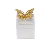 Caja de Dulces Transparente Cuadrada Redonda para Boda Caja de Dulces de Mariposa Electroplateada Transfronteriza Recuerdo de Boda Europeo Caja de Embalaje Creativa