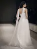 Vestido de novia ligero francés con cola, simple, elegante, nicho, sensación de alta gama, fotografía de viajes, exterior, estilo bosque, súper de hadas, para salir, venta al por mayor transfronteriza