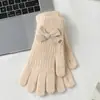 Guantes Cálidos de Peluche de Conejo y Terciopelo Plus sin Dedos para Pantalla Táctil para Mujer, Cálidos de Invierno y Antihielo, de Cinco Dedos para Ciclismo y Teléfono Móvil en Stock