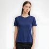 Roupa de Lã Merino de Secagem Rápida Feminina Camiseta de Manga Curta para Exterior Verão Merino Caminhada Esportes Top Solto H12