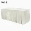 Falda Elástica para el Sol Color Sólido Mantel Banquete de Bodas Registro Cubierta de Mesa Larga Mantel Cubierta de Mesa Mantel Elástico Blanco Hueso