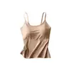 Camisola de Verano Sin Costuras de Alta Elasticidad con Jacquard Estilo Chino Hoja de Bambú, Seda Helada, con Almohadillas en el Pecho, Fina y Transpirable para Mujer