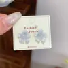 Colección de pendientes de mariposa azul hielo, frescos y etéreos, pendientes para chica delicada, de cristal transparente tipo hada, perla, nicho