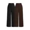 Pantalones de Pierna Ancha para Primavera y Otoño para Desplazamientos, Corte Slim, con Caída, Casual de Alta Gama, Petite, Estrechos de Pierna Recta para Mujer
