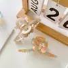 Core Moe Joyería 11cm Estilo Coreano Elegante Puntada de Mariposa Acético Mediano y Grande Pinza de Agarre Pinza de Tiburón Pinza para el Cabello Accesorios para el Cabello