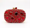 Bolsa de Noite Estilo Europeu e Americano Bolsa de Noite Clutch Vazada Bolsa de Festa à Noite Bolsa de Banquete Strass
