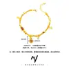 Pulseira DIY de Cabacinha Pérola Dourada Vietnamita Zircônia Micro-Pavimentada Cabacinha da Fortuna Pulseira de Rubi Joia Feminina de Nicho