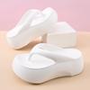 Chanclas de suela gruesa para mujer, verano, transpirables, que no huelen a pies, zapatillas de clip resistentes al desgaste, antideslizantes, aumentadas 6 cm, sandalias de playa