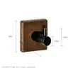 Gancho Adhesivo Fuerte de Madera de Nogal, Gancho Individual sin Taladro para Colgar Ropa Detrás de la Puerta, Gancho para Abrigos y Sombreros Montado en la Pared del Hogar con Ventosa sin Rastro