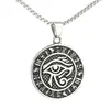 Nuevo collar colgante ojo de Horus de acero inoxidable personalidad punk joyería vintage de acero de titanio para hombre