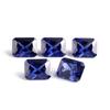 Safira sintética retangular carro flor chanfro 34 # azul corindo pedra nua chanfro retangular em forma de corindo azul artificial atacado