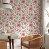 Papel de Parede Floral Transfronteiriço Espessado Impermeável Pvc Autoadesivo Adesivos para Renovação de Armário de Parede de Quarto Atacado