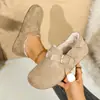 Nuevos Zapatos Mula de Felpa Otoño e Invierno 2025 para Mujer, Suelas Suaves y Cálidas de Felpa para Usar Afuera, Moda para Ir al Trabajo, Zapatos Boken Versátiles para Mujer