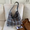 Nueva Bolsa de Tela Bolso Tote Estudiante Portátil Simple Casual Bolso de Axila para Mujer Gran Capacidad Viajero Estilo Bosque Bolso de Hombro de Moda