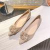 Flats franceses de tacón grueso para mujer 2025 Primavera y Verano Nuevo Estilo Fondo Alto No Cansan Dos Usos Zapatos de Boda para Mujer Flats de Moda para Mujer