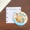 Espelho Pequeno Duoduo da Apple Fofo Portátil de Lata Espelho Redondo Pequeno Desenho Animado Espelho de Lado Único Estudante Jardim de Infância Pequeno Presente