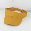 Cartola Infantil Vazia Respirável Proteção Solar Bordado de Letras Chapéu de Pato Meninos e Meninas Boné de Beisebol Sem Topo Quebra-Sol para Exterior