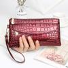 Nova Carteira Longa Feminina, Bolsa Pequena Feminina de Couro Brilhante, Bolsa de Mão (Clutch), Bolsa de Mão (Clutch) Elegante Estilo Coreano, Porta-Moedas, Bolsa para Celular