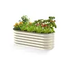 Caja para Cultivar Verduras Aleación de Zinc-Magnesio-Aluminio Caja de Plantación Tejado de Terraza Balcón Huerto Jardín Exterior Maceta Grande