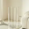Vaso Anti-Queda de Acrílico para Hidroponia, Arranjo de Flores, Bambu da Sorte, Vaso Reto Transparente de Acrílico para Flores Frescas, Decoração para Sala de Estar, Pequeno